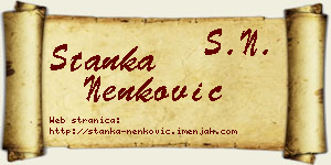Stanka Nenković vizit kartica